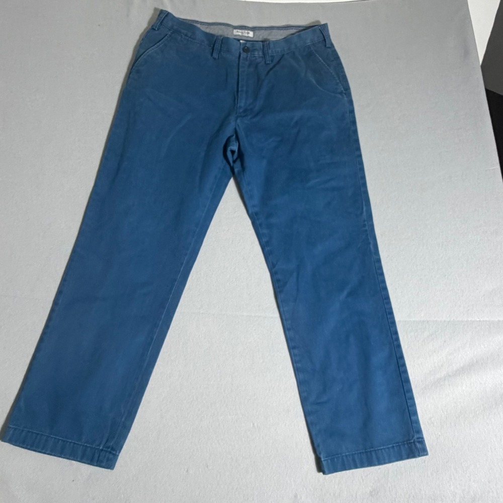 Nautica Slim Fit Chino Pants Mens 36x32 Blue Cotton Twill Trousers Casual